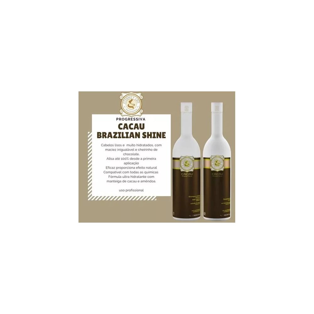 Alisado Eternity Liss Cacau (Chocolate) para cabello seco 2X1L