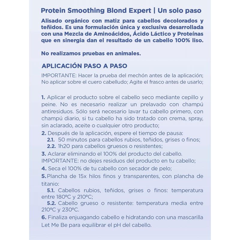 Let me be Alisamento de proteínas Loiras en un solo paso 500ml