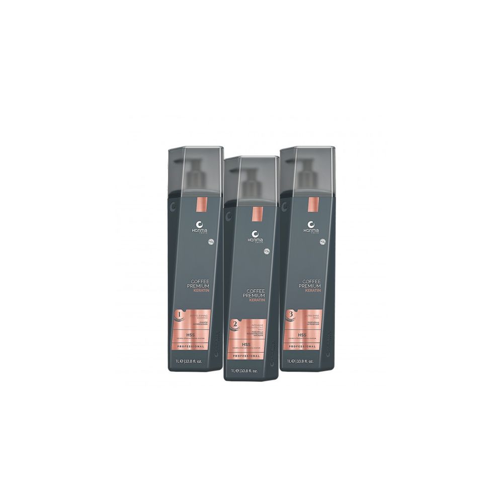 Coffee Premium Alisado Queratina Honma Tokyo Kit3 x 1l