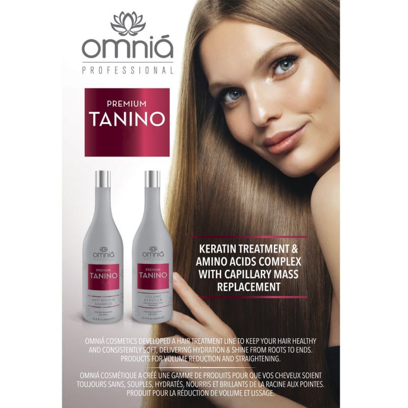 Pack de alisado brasileño Tanino Premium Omniá 2 x 1 L