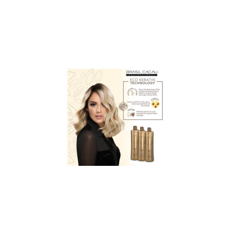 Pack alisado brasileño Brasil Cacau Eco Keratin 3x300ml