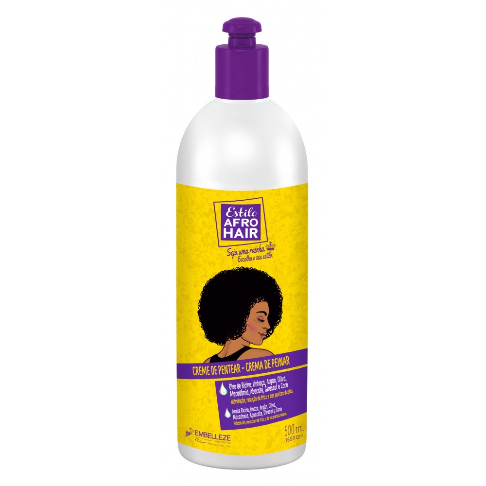 Crema de peinar Afro Hair con argán Novex 500g   Belleza Brasil